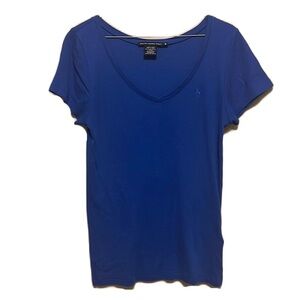 Women’s RALPH LAUREN SPORT, Cap Sleeves, Scoop V-Neck Top, Colbalt, Size Medium